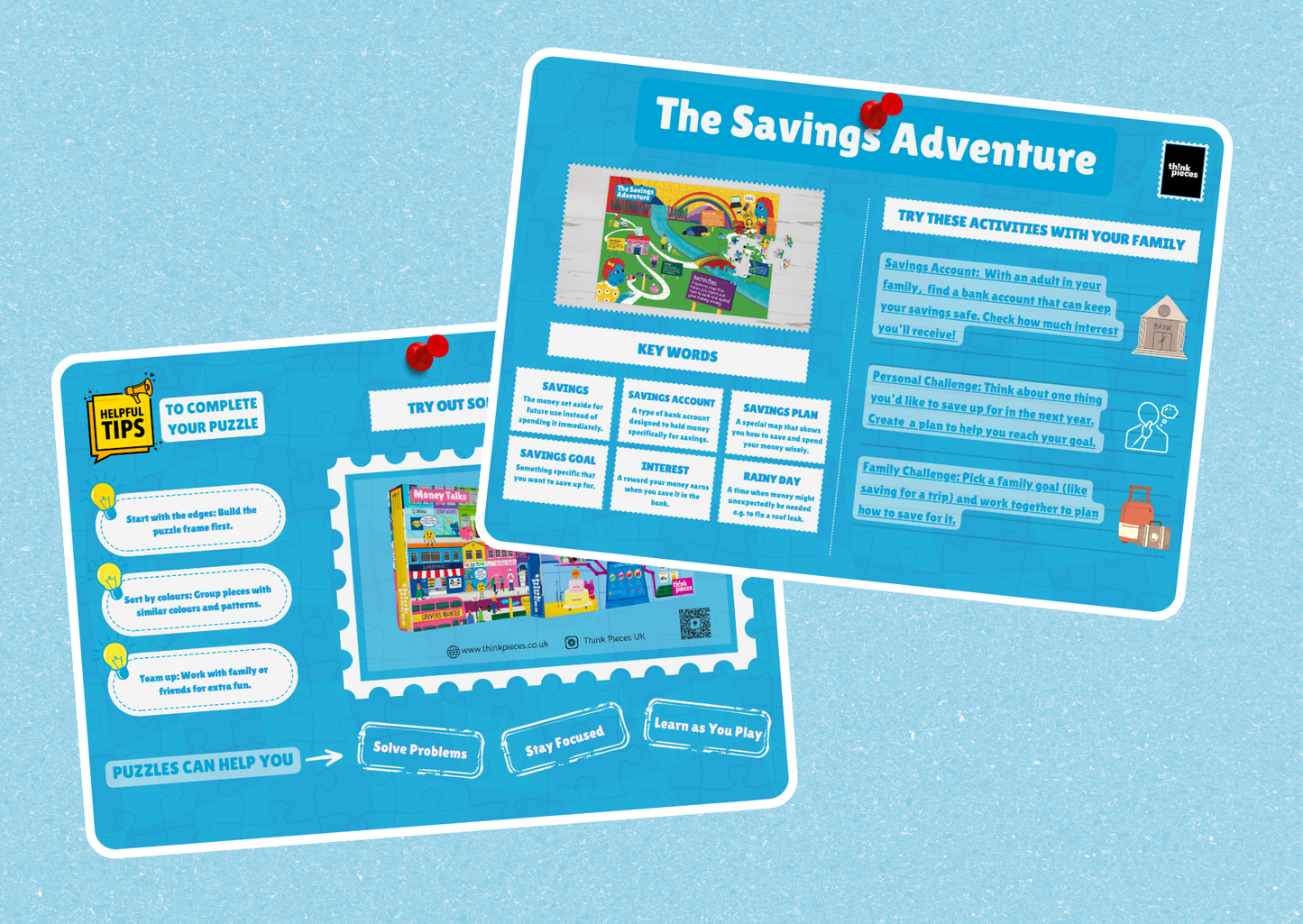 Educational 250-piece savings adventure jigsaw puzzle for kids