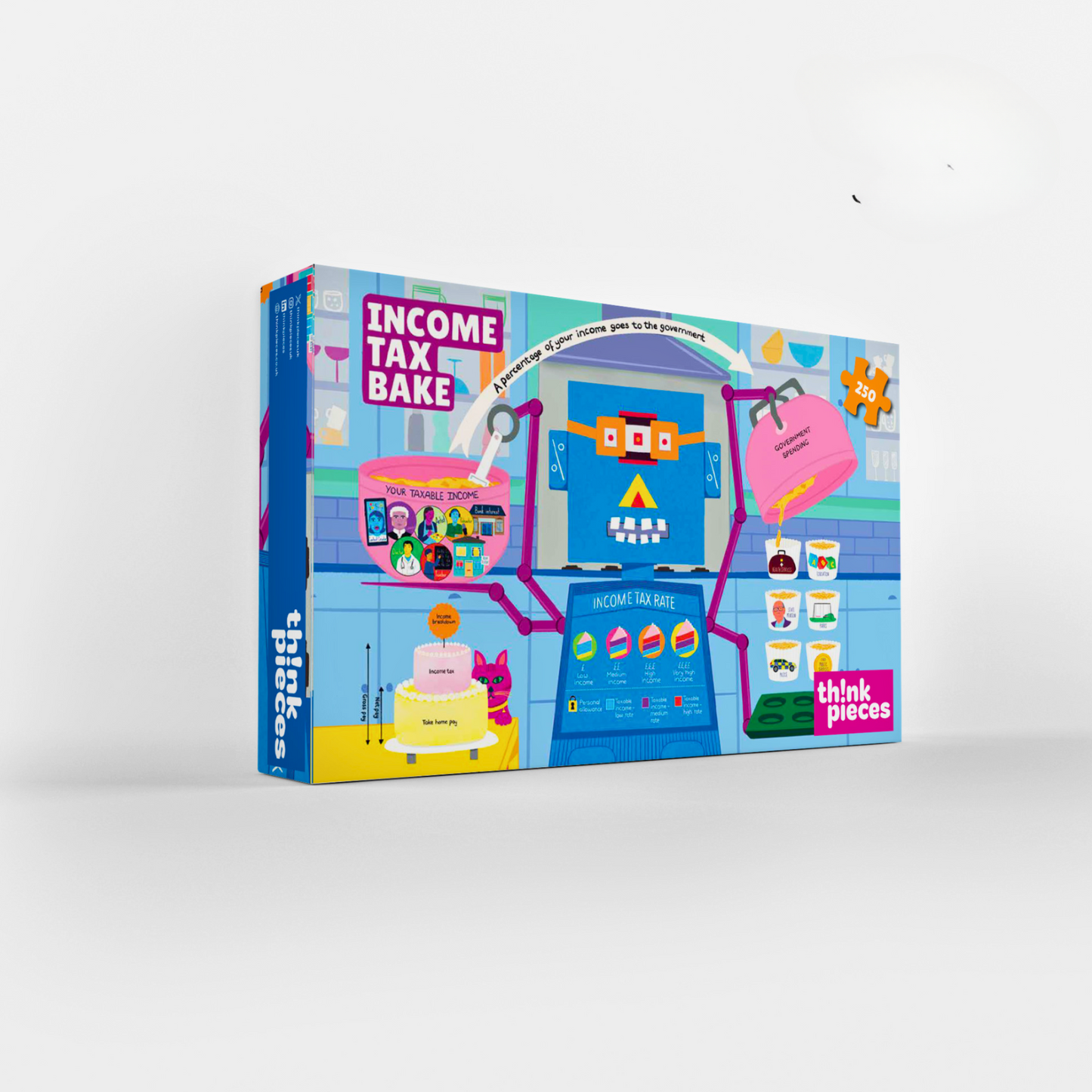 Child building 250 piece educational jigsaw puzzle